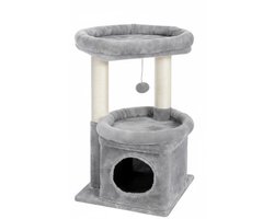 DVDSS® Luxe krapton voor katten - kleine krabpaal - Grote rassen, Kleine rassen - 40 x 40 x 70 centimeter - Grijs