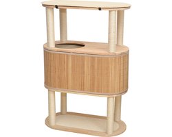 Ebi - Krabpaal - Kat - Krabpaal Bamboe Tori 113 78x39x113cm Beige - 1st