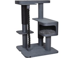 Ebi - Krabpaal - Kat - Krabpaal Hekla 85x85x125cm Antraciet - 1st