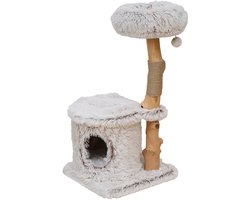 EBI Krabpaal Manila Long Hair Pluche Beige 40 x 40 x 80 cm - Kat