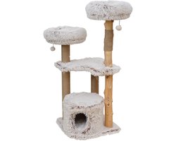 EBI Krabpaal Marseille Long Hair Pluche Beige 49 x 49 x 122 cm - Kat