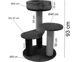 Extra Grote Krabpaal XXL voor Grote Katten 93 cm Hoog Beige
