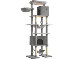 Extra Hoge Krabpaal XXL 201 cm met Uitzichtplatform, Hangmatten en Holen