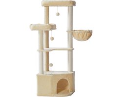 Krabpaal: Feandrea - Krabpaal - Kattenboom - Katten - Grote Knuffelgrot - Meerdere Platforms en Pluche Ballen