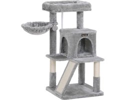 Feandrea Krabpaal, Kattenboom, Klimtoren voor katten, Knuffelhol, Krabplank, lichtgrijs PCT51W