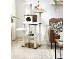 Feandrea - Krabpaal - Kattenboom - Krabpaal voor katten - Kattenmeubels - Modern - Vintage Bruin - 55 x 45 x 138 -PCT164X01