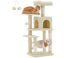 Krabpaal: Feandrea - Krabpaal - Kattenboom - Meerdere Verdiepingen - 4 Krabpalen en Hangmat