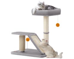 Krabpaal: Feandrea - Krabpaal - Kattenboom - Multifunctioneel met Ligvlak - Platform en Draaibare Oprijplaat
