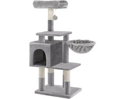 Krabpaal: Feandrea - Krabpaal - Kattenboom - Voor Katten - 110 cm Hoog - Met Speel- en Rustplekken