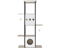 Krabpaal: Feandrea - Krabpaal - Kattenboom - Voor Katten - 153 cm Hoog - Met Krabmat en Platform