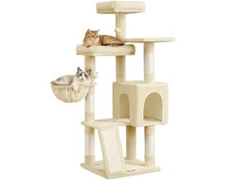 Krabpaal: Feandrea - Krabpaal - Kattenboom - Voor Katten - Meerdere Niveaus - Met Krabpalen en Speelballen