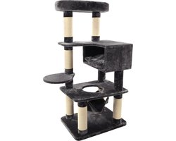 Flamingo Evan - Krabpaal Katten - Krabpaal Evan Donker Grijs 105,5x72x162cm - 1st - 134298 - 1st