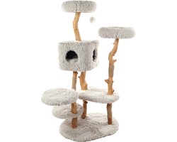 FLAMINGO-Kattenmeubel-Yuna-100x74x163-wit-en-naturel