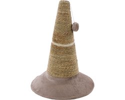 Flamingo Krabkegel Elvis Bruin - 33 x 33 x 45 cm - Duurzame en Stijlvolle Krabpaal voor katten