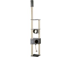 Flamingo krabpaal Belmonde - grijs - 38 x 38 x 265cm