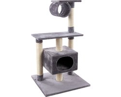 Flamingo Krabpaal Teide - 60 x 57 x 103 cm - Luxe Krabmeubel met Niveaus, Niche en Speeltjes