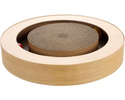 Flamingo Krabspeelgoed "Crabi" – Bruin – 58 x 25 x 10 cm – Duurzaam Krabmeubel voor Katten