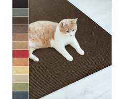 FLOORDIREKT Sisal Krabdeken - Ketting - Vervuilingsvrij & Bestendige Krabmat - Donkerbruin - 50 x 50 cm