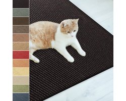 FLOORDIREKT Sisal Krabdeken - Ketting - Vervuilingsvrij & Bestendige Krabmat - Zwart - 50 x 50 cm