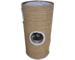 Florixa® Krabton - Krabpaal - Krabton voor Katten - Lichtbruin.- ‎36x 36x 70cm