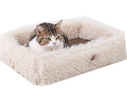Gigicial Krabpaal Voor Katten - Kartonnen Katenspeelhuis - Groot Krab- En Speeloppervlak Met Natuurlijke Kattenkruidinfusie - 1 Stuks - Voor Binnenkatten In Champagne