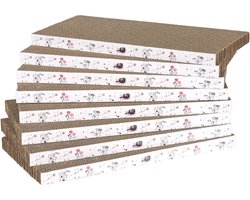 Goodivery® Krabkarton - 8 Stuks in 1 Krabpaal voor Katten - Krabpaal van Karton - Omkeerbaar, Duurzaam, Recyclebaar Karton - Premium Krabpaal - Geschikt voor Katten om te Rusten, Nagels te Slijpen en te Spelen