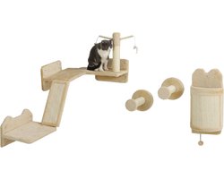Gran Vida® - Katten Klimmuur - Wandmontage - Geschikt voor Katten tot 5 kg