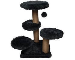 Grizo - Krabpaal Lucky - Met Zachte Pluche - Kleur: Zwart - 62x62x71 cm