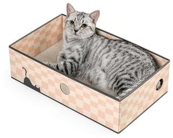 Groot Dubbelzijdig Kattenkrabmeubel met Interactieve Openingen