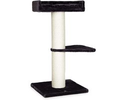 Grote Kattenkrabpaal Grijs Hoekmodel met Dikke Sisalpalen en Comfortabele Slaaphuisjes