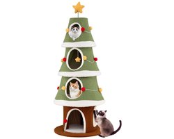 Grote Kerstboomvormige Krabpaal 154 cm Schattige Krabpaal