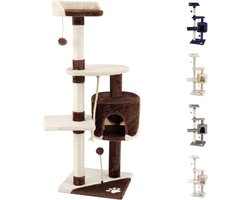 Grote Klimboom voor Katten met Sisalpalen en Speeltjes - 112 cm Hoog