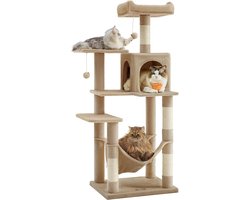 Grote Krabpaal 143 cm Hoog met Hangmat, Cave en Krabmogelijkheden