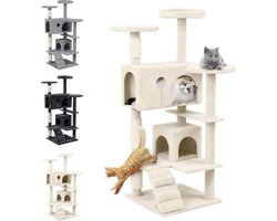 Grote Krabpaal Hoogte 130 cm met Cave en Platformen Kattenspeeltuin