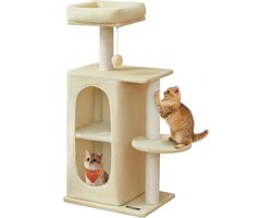 Grote Krabpaal met 2 Holen en Klimmogelijkheden - Ideaal voor Meerdere Katten