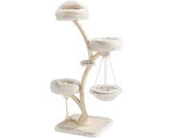 Grote Krabpaal met Hangmand en 3 Plateaus - Kattenboom tot 15 kg met Sisal en Pluche