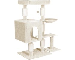 Grote Krabpaal met Mand en Platformen 93 cm Hoog voor Katten