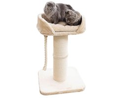 Grote Krabpaal voor Katten met Afneembaar Kussen - 58x58x92 cm