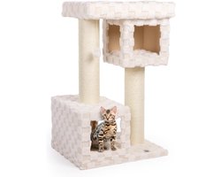 Grote, stabiele krabpaal met manden en uitkijkplatform, 107 cm hoog