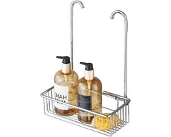 Hanging Shower Shelf Without Drilling - Stainless Steel - Shampoo Holder for Shower - 25 x 35 x 13 cm Silver