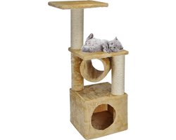Haushalt 49051 - Katten Krabpaal met speeltunnel 30x30x92 cm