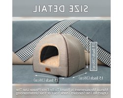 Honden- en katten tentbed - comfortabel en stijlvol - 1 stuk - kunstleer