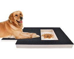 Honden Krabplank met Traktatiedoos | Klauwvijlen voor Honden en Katten | Massief Hout