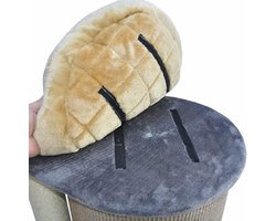 Hoogwaardige Krabton en Krabpaal voor Katten - 114 cm met Ligmand en Afneembaar Bed - Grijs/Beige