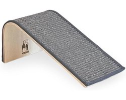Houten Krabplank met Natuurlijk Sisal Tapijt voor Katten - Design en Duurzaam - 38 x 23 x 17 cm