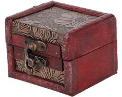 Houten Mini Schatkist in Vintage Chinese Stijl voor Decoratie, Retro Piraten Speelgoed en Verzamelobjecten, Perfect voor Boeken en Cadeaus