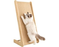 Krabpaal: Huisdieren Krabpaal 72 cm L-vormige Krabpaal 75° van Sisal voor Binnenkatten - Duurzaam en Beschermend Meubilair