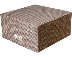 I Love Happy Cats - Anneleen Bru - FREYA Cardboard scratcher block L - 30x30x30cm beige