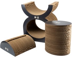 I Love Happy Cats Playground Faye - Krabpaal - Bruin / Zwart - 40x30x46,6cm