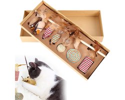 Interactieve Kat Speelgoedset - 7 Stuks - Vogels - Verander de Kat Aantrekkingskracht met Verschillende Aas